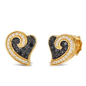 Le Vian® Earrings featuring 1/4 cts. Blackberry Diamonds®, 1/8 cts. Vanilla Diamonds® set in 14K Honey Gold™