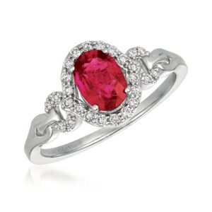 Le Vian® Ring featuring 3/4 cts. Passion Ruby™, 1/5 cts. Vanilla Diamonds® set in 14K Vanilla Gold®