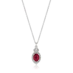 Le Vian® Pendant featuring 3/4 cts. Passion Ruby™, 1/5 cts. Vanilla Diamonds® set in 14K Vanilla Gold®