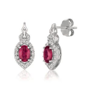 Le Vian® Earrings featuring 1 cts. Passion Ruby™, 1/4 cts. Vanilla Diamonds® set in 14K Vanilla Gold®