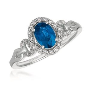 Le Vian® Ring featuring 3/4 cts. Blueberry Sapphire™, 1/5 cts. Vanilla Diamonds® set in 14K Vanilla Gold®