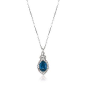 Le Vian® Pendant featuring 3/4 cts. Blueberry Sapphire™, 1/5 cts. Vanilla Diamonds® set in 14K Vanilla Gold®