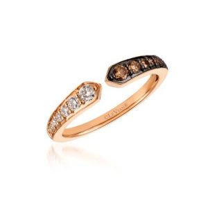 Le Vian Chocolatier® Ring featuring 1/5 cts. Chocolate Diamonds® , 1/6 cts. Vanilla Diamonds® set in 14K Strawberry Gold®