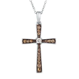 Le Vian Chocolatier® Pendant featuring 1/20 cts. Vanilla Diamonds® , 1/6 cts. Chocolate Diamonds® set in 14K Vanilla Gold®