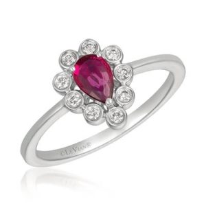 Le Vian® Ring featuring 3/8 cts. Passion Ruby™, 1/8 cts. Vanilla Diamonds® set in 14K Vanilla Gold®