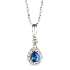 Le Vian® Pendant featuring 1/3 cts. Blueberry Sapphire™, 1/10 cts. Vanilla Diamonds® set in 14K Vanilla Gold®