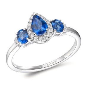 Le Vian® Ring featuring 3/4 cts. Blueberry Sapphire™, 1/10 cts. Vanilla Diamonds® set in 14K Vanilla Gold®