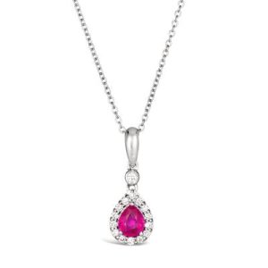 Le Vian® Pendant featuring 1/3 cts. Passion Ruby™, 1/10 cts. Vanilla Diamonds® set in 14K Vanilla Gold®