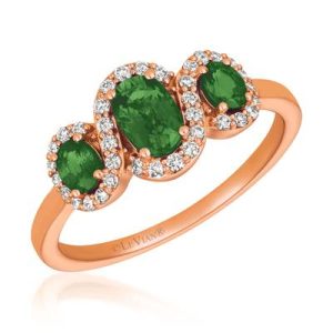 Le Vian® Ring featuring 5/8 cts. Costa Smeralda Emeralds™, 1/5 cts. Vanilla Diamonds® set in 14K Strawberry Gold®