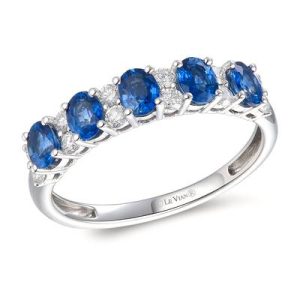Le Vian® Ring featuring 1 cts. Blueberry Sapphire™, 1/3 cts. Vanilla Diamonds® set in 14K Vanilla Gold®