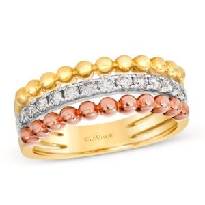 Le Vian® Ring featuring 3/8 cts. Nude Diamonds™ set in 14K Tri Color Gold