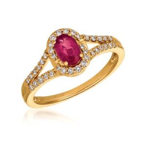 Le Vian® Ring featuring 1/2 cts. Passion Ruby™, 1/4 cts. Vanilla Diamonds® set in 14K Honey Gold™