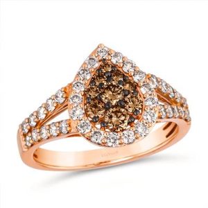 Le Vian® Ring featuring 3/8 cts. Chocolate Diamonds® , 5/8 cts. Nude Diamonds™ set in 14K Strawberry Gold®