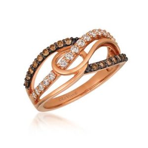 Le Vian® Ring featuring 1/3 cts. Nude Diamonds™ , 1/4 cts. Chocolate Diamonds® set in 14K Strawberry Gold®