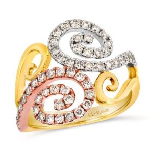Le Vian® Ring featuring 7/8 cts. Nude Diamonds™ set in 14K Tri Color Gold