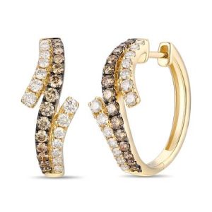 Le Vian® Earrings featuring 5/8 cts. Chocolate Diamonds®, 5/8 cts. Nude Diamonds™ set in 14K Honey Gold™