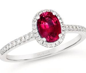 Le Vian® Ring featuring 3/4 cts. Passion Ruby™, 1/6 cts. Vanilla Diamonds® set in 14K Vanilla Gold®