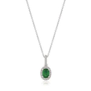 Le Vian® Pendant featuring 1/3 cts. Costa Smeralda Emeralds™, 1/10 cts. Vanilla Diamonds® set in 14K Vanilla Gold®