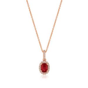 Le Vian® Pendant featuring 3/8 cts. Passion Ruby™, 1/10 cts. Vanilla Diamonds® set in 14K Strawberry Gold®
