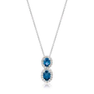 Le Vian® Pendant featuring 7/8 cts. Blueberry Sapphire™, 1/5 cts. Vanilla Diamonds® set in 14K Vanilla Gold®