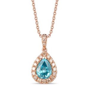 Le Vian® Pendant featuring 1 7/8 cts. Blueberry Zircon™, 1/3 cts. Nude Diamonds™ set in 14K Strawberry Gold®
