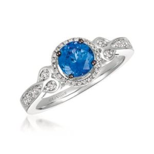 Le Vian® Ring featuring 5/8 cts. Blueberry Tanzanite®, 1/4 cts. Vanilla Diamonds® set in 14K Vanilla Gold®