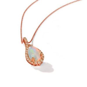 Le Vian® Pendant featuring 2 1/5 cts. Neopolitan Opal™, 5/8 cts. Nude Diamonds™ set in 14K Strawberry Gold®