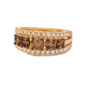 Le Vian® Ring featuring 1 1/4 cts. Chocolate Diamonds® , 5/8 cts. Nude Diamonds™ set in 14K Honey Gold™