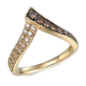 Le Vian® Ring featuring 1/3 cts. Chocolate Diamonds® , 3/8 cts. Nude Diamonds™ set in 14K Honey Gold™