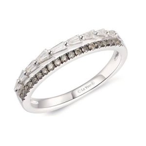 Le Vian Chocolatier® Ring featuring 1/6 cts. Vanilla Diamonds® , 1/6 cts. Chocolate Diamonds® set in 14K Vanilla Gold®