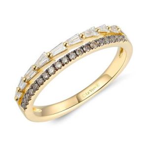 Le Vian Chocolatier® Ring featuring 1/6 cts. Vanilla Diamonds® , 1/6 cts. Chocolate Diamonds® set in 14K Honey Gold™