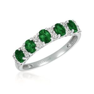 Le Vian® Ring featuring 5/8 cts. Costa Smeralda Emeralds™, 1/3 cts. Vanilla Diamonds® set in 14K Vanilla Gold®