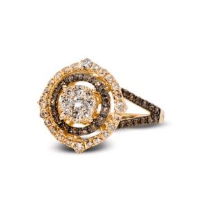Le Vian® Ring featuring 1/2 cts. Nude Diamonds™ , 1/3 cts. Chocolate Diamonds® set in 14K Honey Gold™