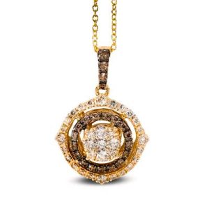 Le Vian® Pendant featuring 1/2 cts. Nude Diamonds™ , 1/5 cts. Chocolate Diamonds® set in 14K Honey Gold™