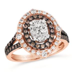 Le Vian® Ring featuring 1/2 cts. Nude Diamonds™ , 1/3 cts. Chocolate Diamonds® set in 14K Two Tone Gold