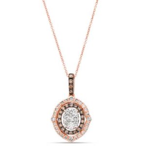 Le Vian® Pendant featuring 1/2 cts. Nude Diamonds™ , 1/5 cts. Chocolate Diamonds® set in 14K Two Tone Gold