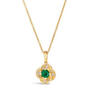 Le Vian® Pendant featuring 1/3 cts. Costa Smeralda Emeralds™, 1/10 cts. Nude Diamonds™ set in 14K Honey Gold™