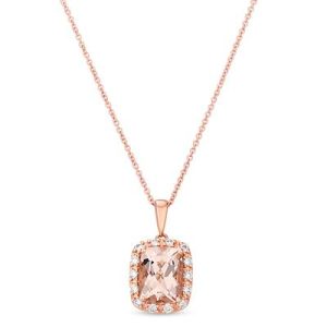 Le Vian® Pendant featuring 1 1/2 cts. Peach Morganite™, 1/5 cts. Nude Diamonds™ , Chocolate Diamonds® set in 14K Strawberry Gold®