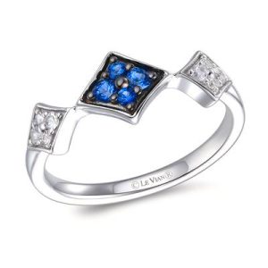 Le Vian® Ring featuring 1/8 cts. Blueberry Sapphire™, 1/8 cts. White Sapphire, set in 14K Vanilla Gold®