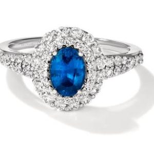 Le Vian Couture® Ring featuring 3/4 cts. Cornflower Sapphire™, 3/4 cts. Vanilla Diamonds® set in P95