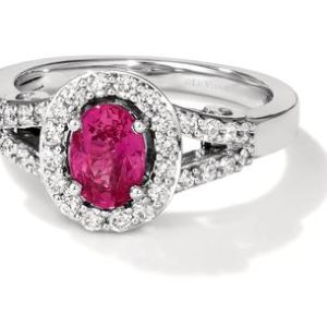 Le Vian Couture® Ring featuring 3/4 cts. Passion Ruby™, 3/8 cts. Vanilla Diamonds® set in P95