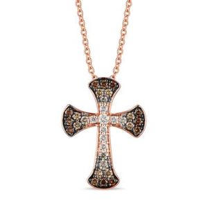 Le Vian Ombre Pendant featuring 1/2 cts. Chocolate Ombré Diamonds® set in 14K Strawberry Gold®
