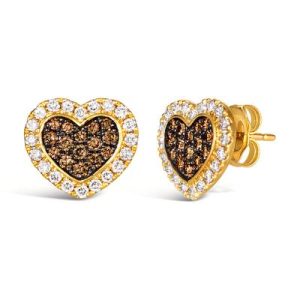 Le Vian® Earrings featuring 1/3 cts. Chocolate Diamonds® , 3/8 cts. Nude Diamonds™ set in 14K Honey Gold™