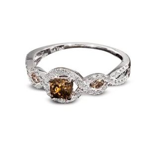 Le Vian Chocolatier® Ring featuring 3/8 cts. Chocolate Diamonds® , 1/4 cts. Vanilla Diamonds® set in 14K Vanilla Gold®