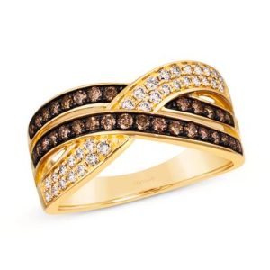 Le Vian® Ring featuring 1/4 cts. Nude Diamonds™ , 3/8 cts. Chocolate Diamonds® set in 14K Honey Gold™