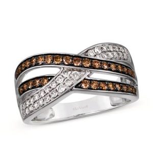 Le Vian® Ring featuring 1/4 cts. Nude Diamonds™ , 3/8 cts. Chocolate Diamonds® set in 14K Vanilla Gold®