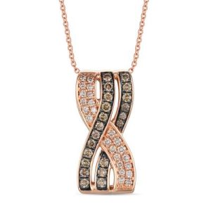Le Vian® Pendant featuring 1/3 cts. Chocolate Diamonds® , 1/4 cts. Nude Diamonds™ set in 14K Strawberry Gold®