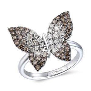 Le Vian Ombre Ring featuring 1 cts. Chocolate Ombré Diamonds® , 1/10 cts. Vanilla Diamonds® set in 14K Vanilla Gold®