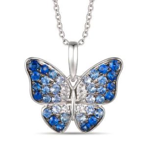 Le Vian Ombre Pendant featuring 7/8 cts. Denim Ombré®, 1/8 cts. White Sapphire, set in 14K Vanilla Gold®