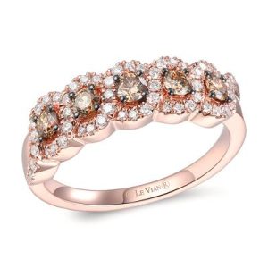 Le Vian Chocolatier® Ring featuring 3/8 cts. Chocolate Diamonds® , 1/3 cts. Vanilla Diamonds® set in 14K Strawberry Gold®